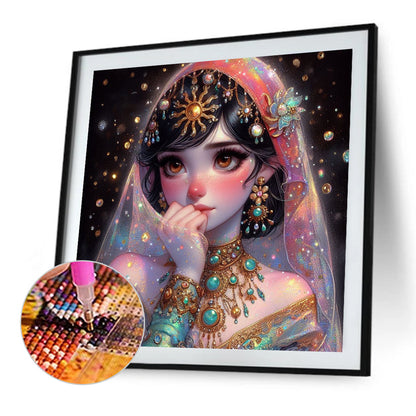 Exotic Girl - Full AB Round Drill Diamond Painting 40*40CM
