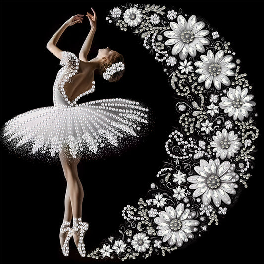 Dancing Girl With Beautiful Skirt - Special Shaped Drill Diamond Painting 30*30CM
