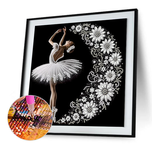 Dancing Girl With Beautiful Skirt - Special Shaped Drill Diamond Painting 30*30CM