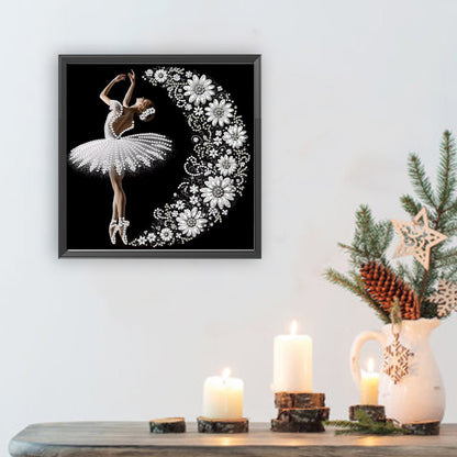 Dancing Girl With Beautiful Skirt - Special Shaped Drill Diamond Painting 30*30CM