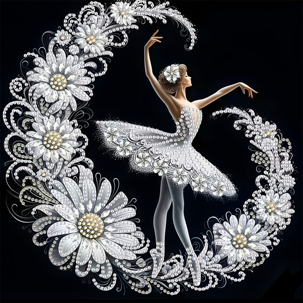 Dancing Girl With Beautiful Skirt - Special Shaped Drill Diamond Painting 30*30CM