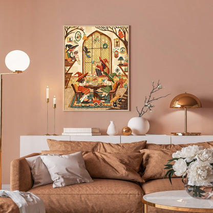 Witch Tea Time - Full Round Drill Diamond Painting 30*40CM