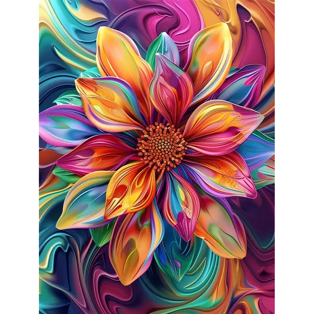 Oil Painting Flowers - Full AB Round Drill Diamond Painting 45*60CM