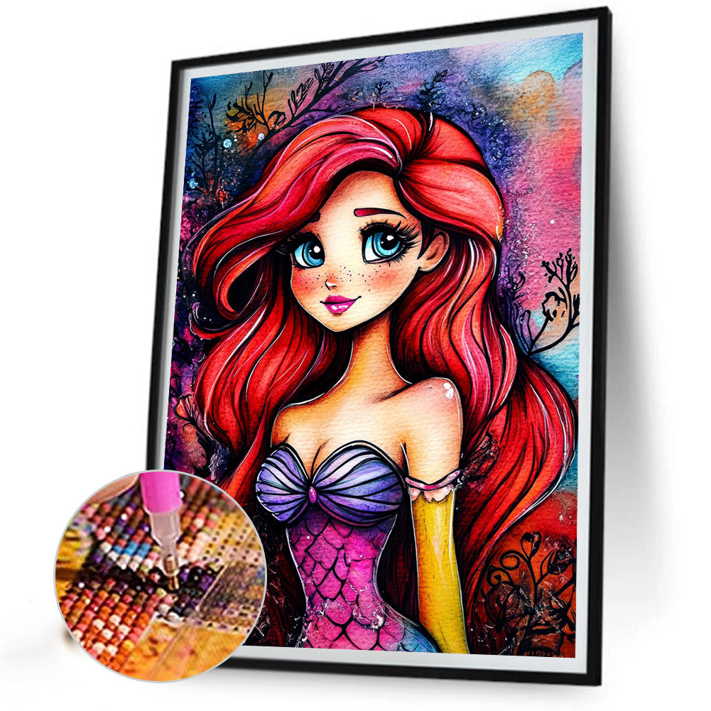Cartoon Girl - Full Round Drill Diamond Painting 40*50CM