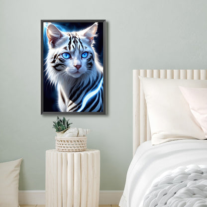 Tabby And White Cat - Full Round Drill Diamond Painting 40*60CM