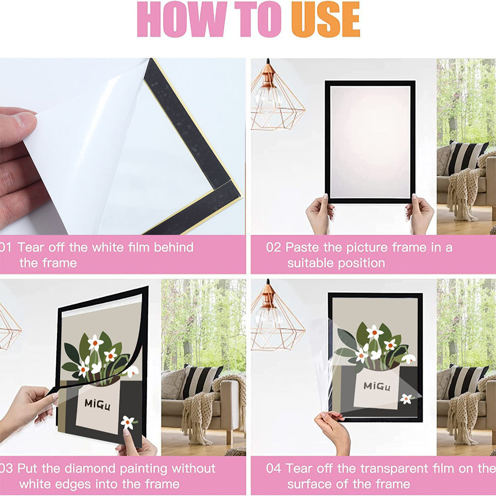 9Pcs Magnetic Picture Frame Magnetic Photo Frame Multifunctional for Party Decor