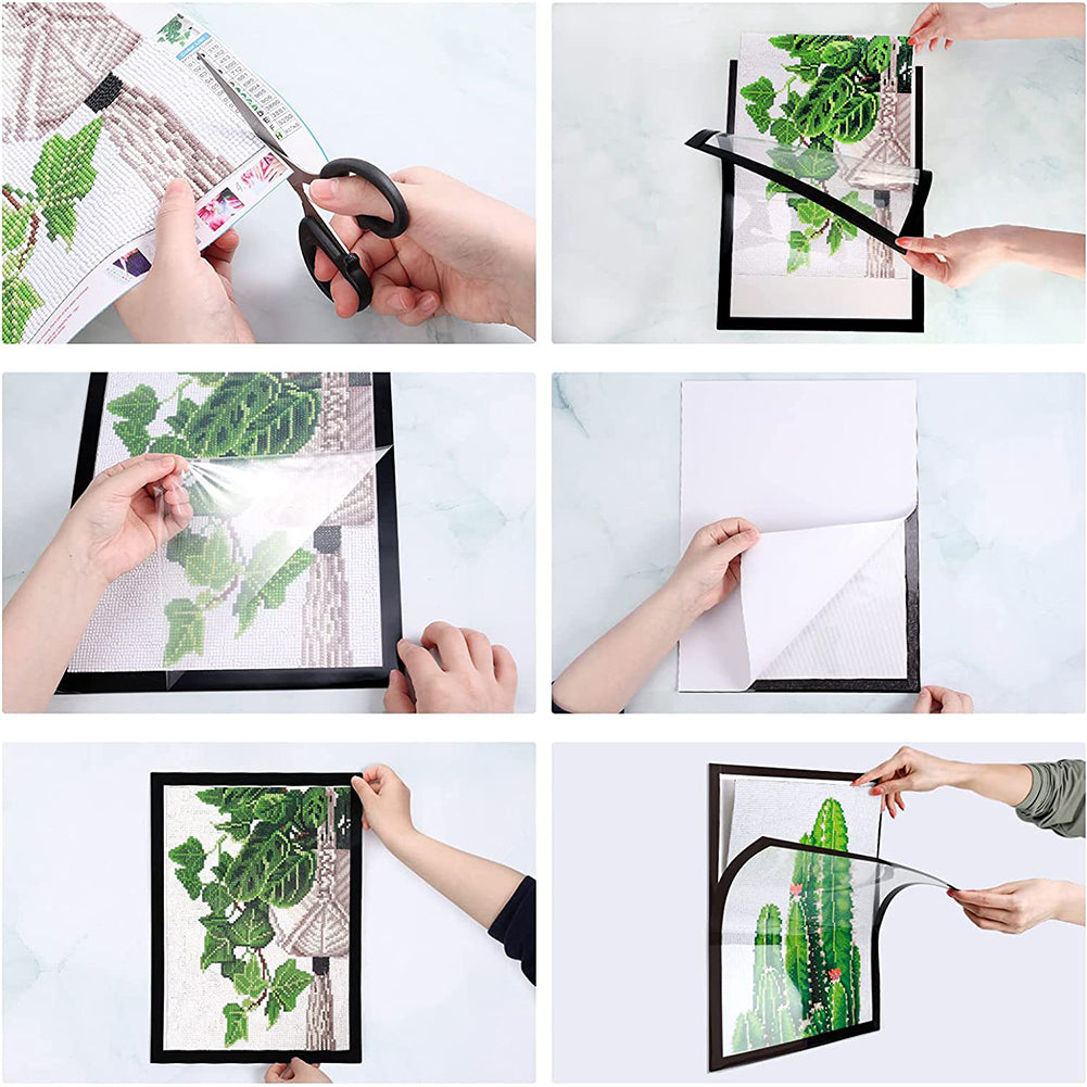 9Pcs Magnetic Picture Frame Magnetic Photo Frame Multifunctional for Party Decor