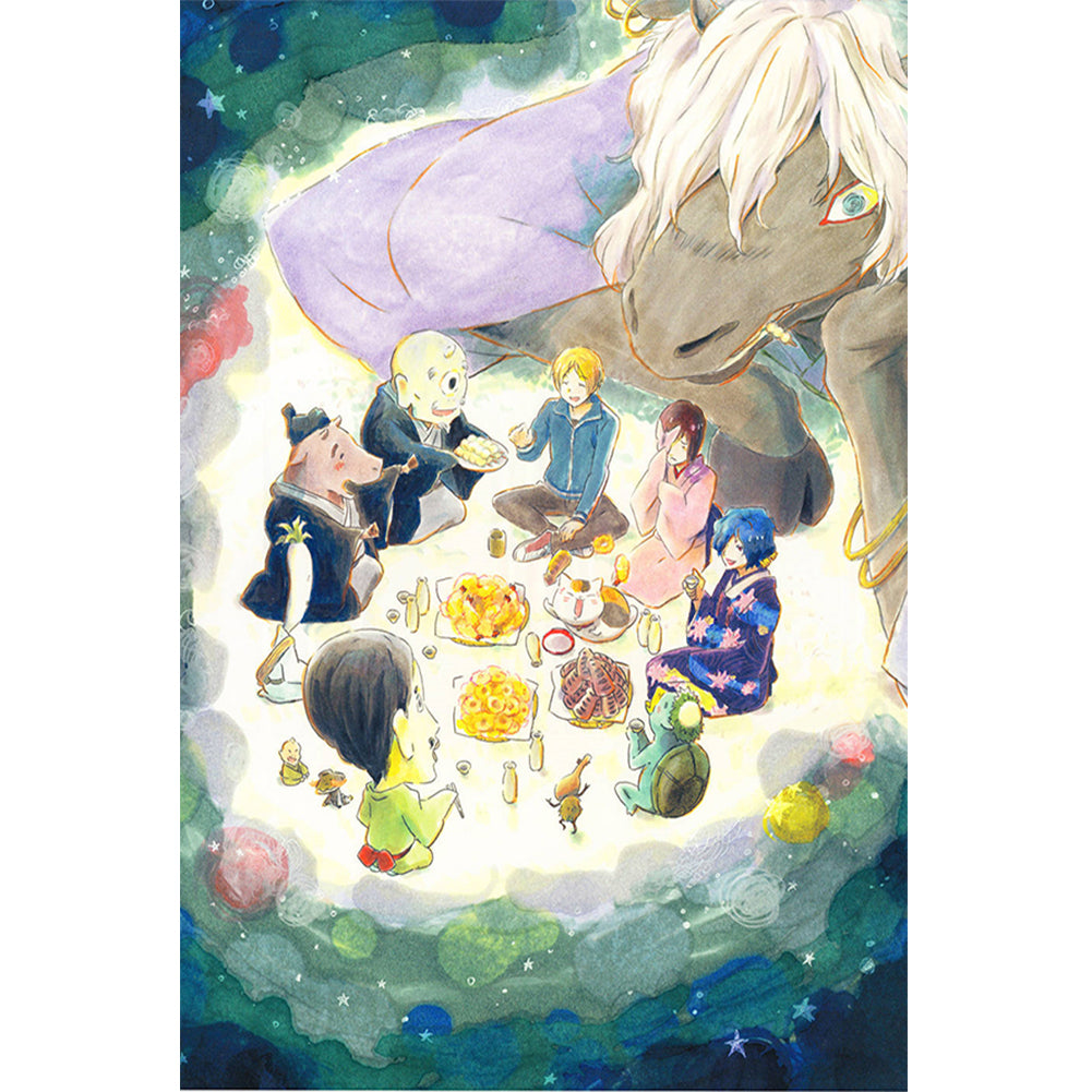 Natsume'S Book Of Friends And Dog Meeting - Full Round Drill Diamond Painting 40*60CM