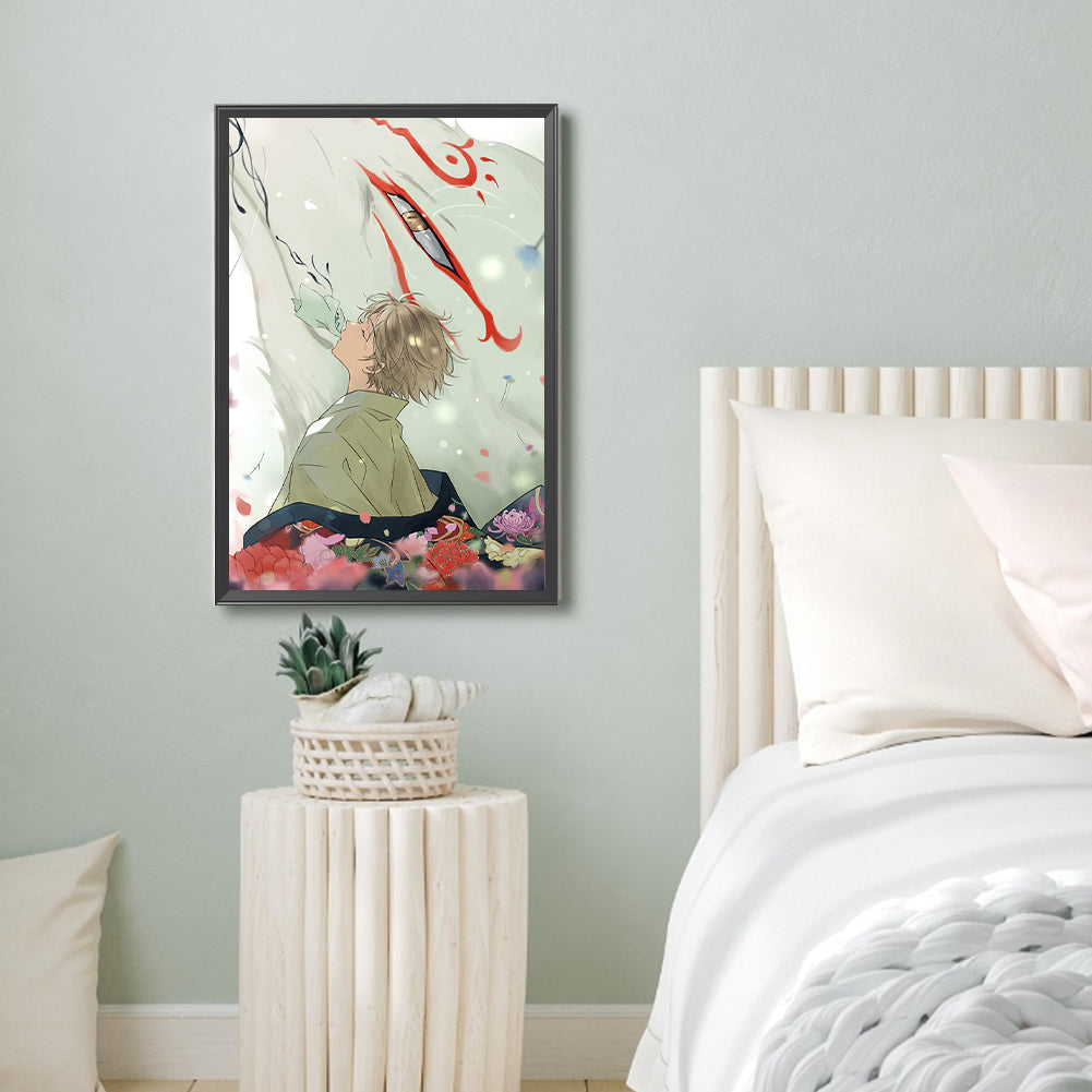 Takashi Natsume And Cat Teacher - Full Round Drill Diamond Painting 40*60CM