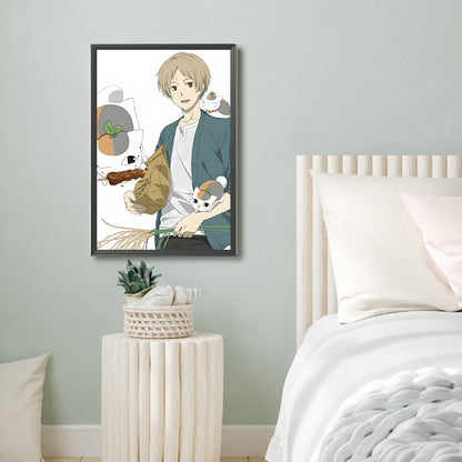 Natsume And Three Cat Teachers - Full Round Drill Diamond Painting 40*60CM