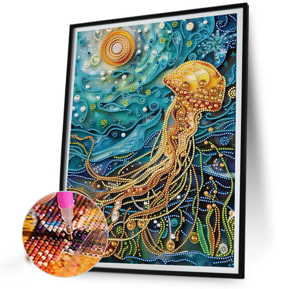 Sea Creatures Paper Quilling - Special Shaped Drill Diamond Painting 30*40CM