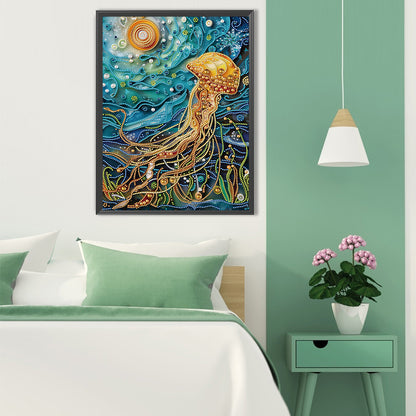 Sea Creatures Paper Quilling - Special Shaped Drill Diamond Painting 30*40CM