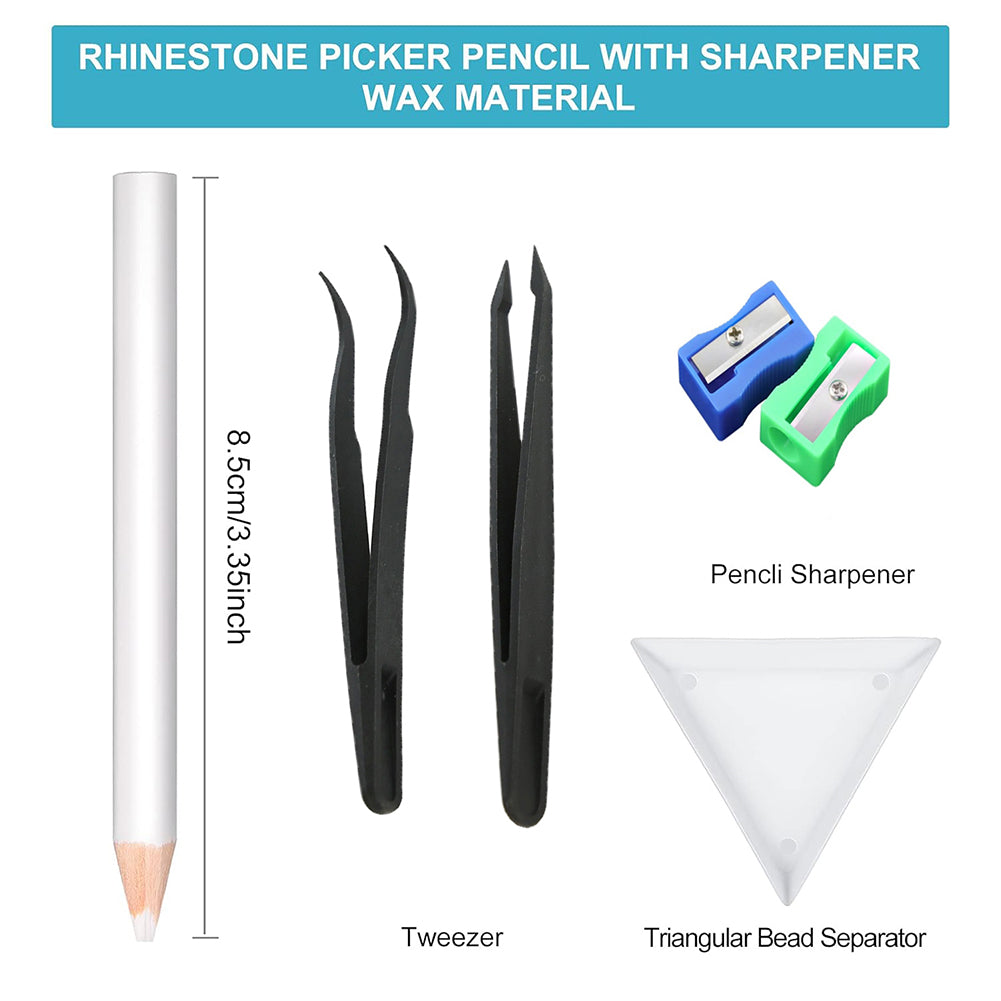22 Pieces Wax Rhinestone Picker Pencil Wax Pencil Set Rhinestone Picker Pen Set