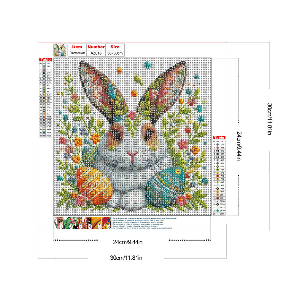 Rabbit And Eggs - Full Round Drill Diamond Painting 30*30CM