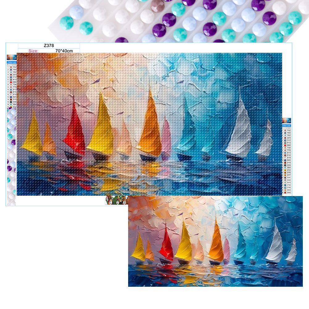 Colorful Scenery - Full Round Drill Diamond Painting 70*40CM
