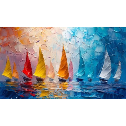 Colorful Scenery - Full Round Drill Diamond Painting 70*40CM