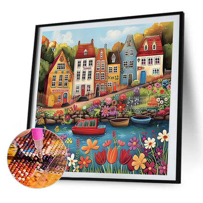 House - Full AB Round Drill Diamond Painting 40*40CM