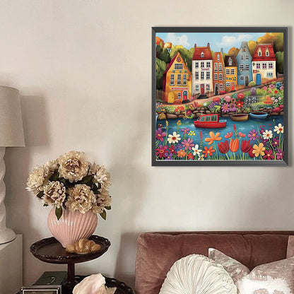 House - Full AB Round Drill Diamond Painting 40*40CM