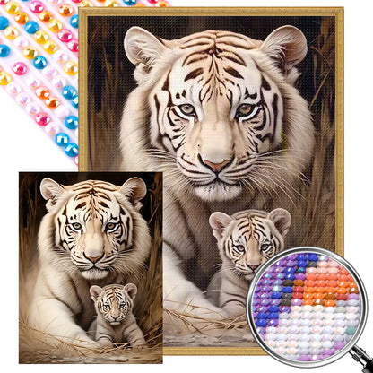 Two Lions - Full AB Round Drill Diamond Painting 45*60CM