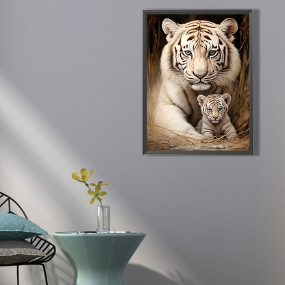 Two Lions - Full AB Round Drill Diamond Painting 45*60CM
