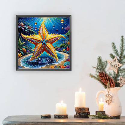Marine Animals Starfish - Special Shaped Drill Diamond Painting 30*30CM