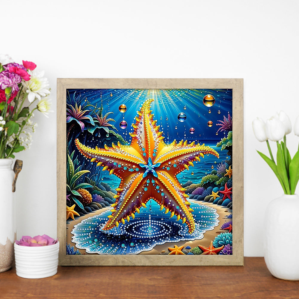 Marine Animals Starfish - Special Shaped Drill Diamond Painting 30*30CM
