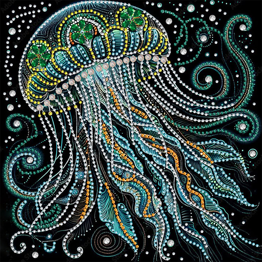 Marine Animals Jellyfish - Special Shaped Drill Diamond Painting 30*30CM