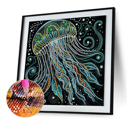 Marine Animals Jellyfish - Special Shaped Drill Diamond Painting 30*30CM