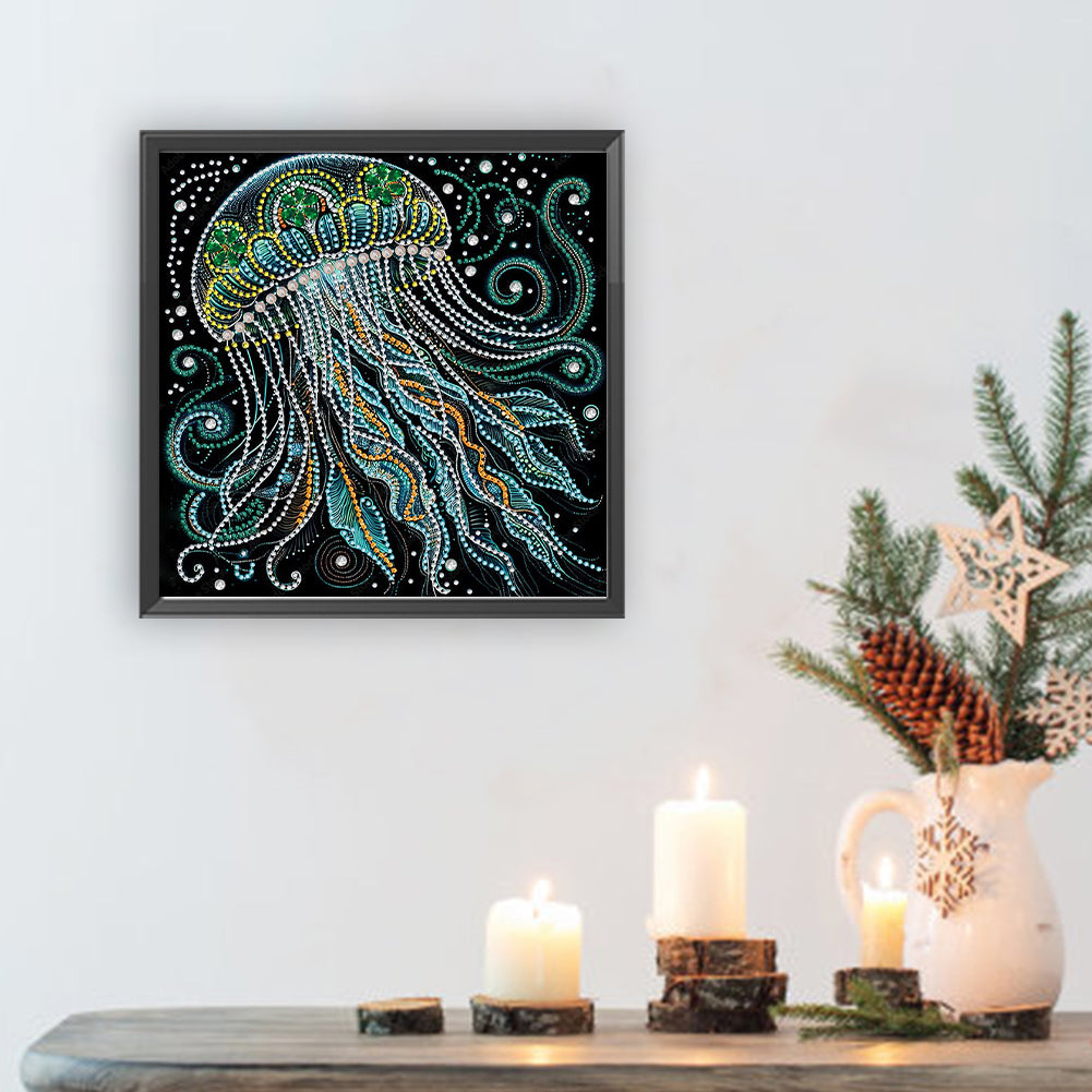 Marine Animals Jellyfish - Special Shaped Drill Diamond Painting 30*30CM