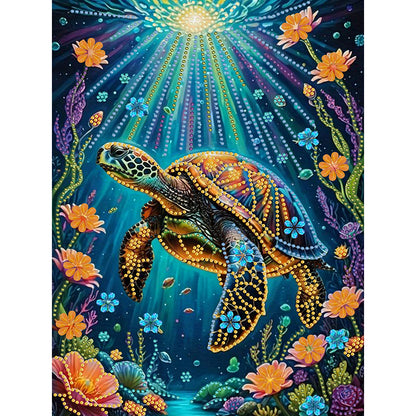 Marine Animals Sea Turtles - Special Shaped Drill Diamond Painting 30*40CM