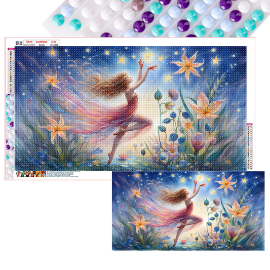 Girl - Full Round Drill Diamond Painting 70*40CM
