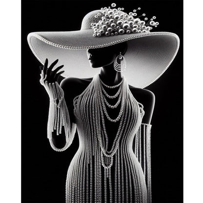 Pearl Girl - Full Round Drill Diamond Painting 40*50CM