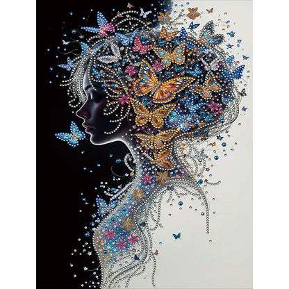 Butterfly Woman - Special Shaped Drill Diamond Painting 30*40CM