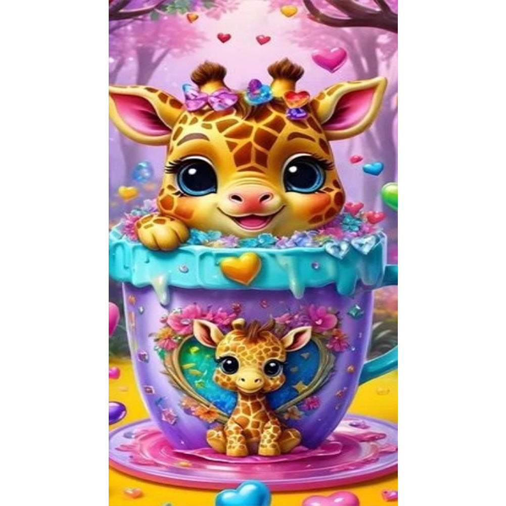Cute Giraffe - Full Square Drill Diamond Painting 40*70CM