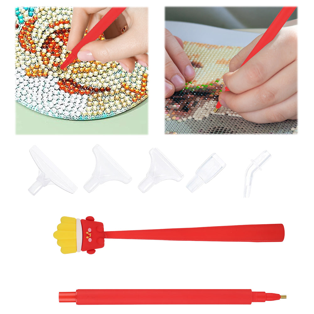 Cartoon Diamond Painting Pen Diamond Art Drill Pen with 6 Pen Tips DIY Supplies