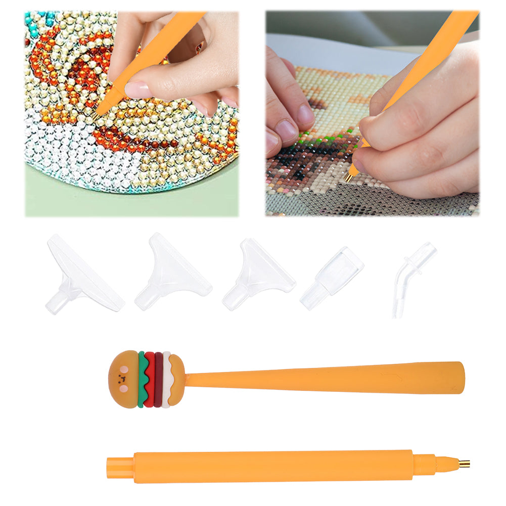 Cartoon Diamond Painting Pen Diamond Art Drill Pen with 6 Pen Tips DIY Supplies