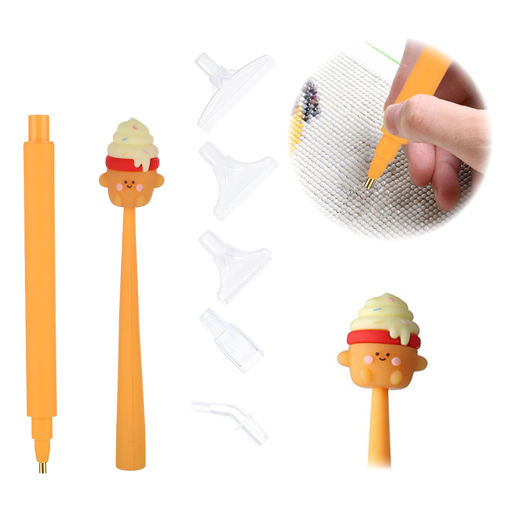 Cartoon Diamond Painting Pen Diamond Art Drill Pen with 6 Pen Tips DIY Supplies