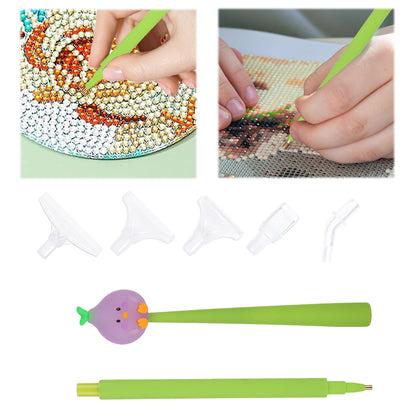 Cartoon Diamond Painting Pen Diamond Art Drill Pen with 6 Pen Tips DIY Supplies