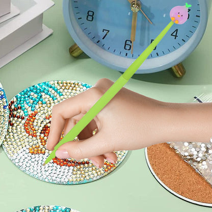 Cartoon Diamond Painting Pen Diamond Art Drill Pen with 6 Pen Tips DIY Supplies