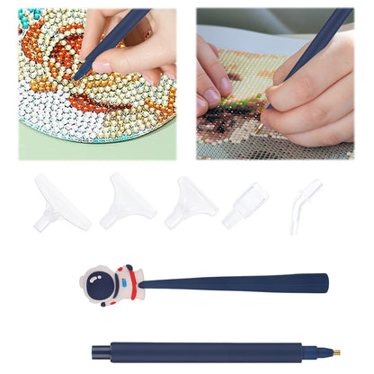 Cartoon Diamond Painting Pen Diamond Art Drill Pen with 6 Pen Tips DIY Supplies