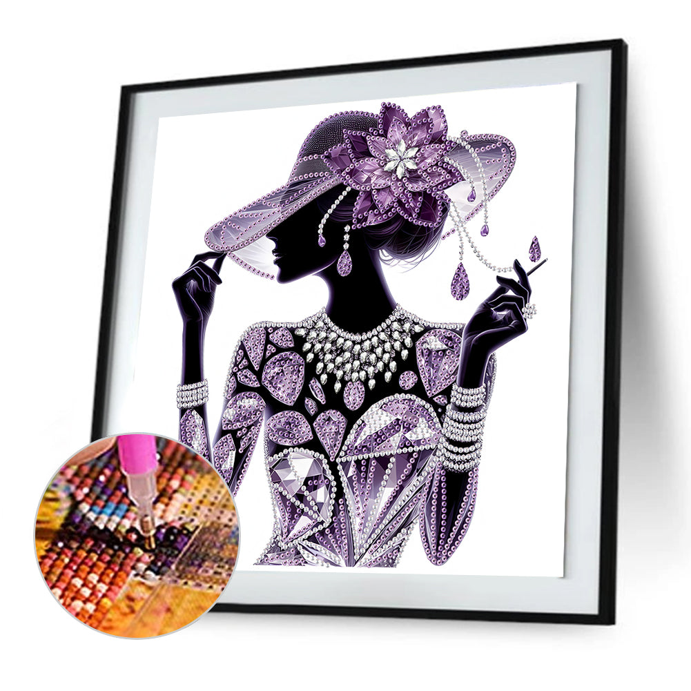 Elegant Lady - Special Shaped Drill Diamond Painting 30*30CM