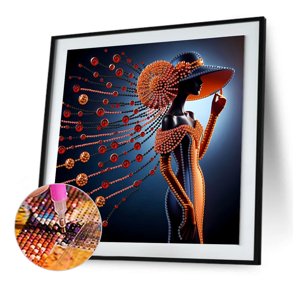 Elegant Lady - Special Shaped Drill Diamond Painting 30*30CM