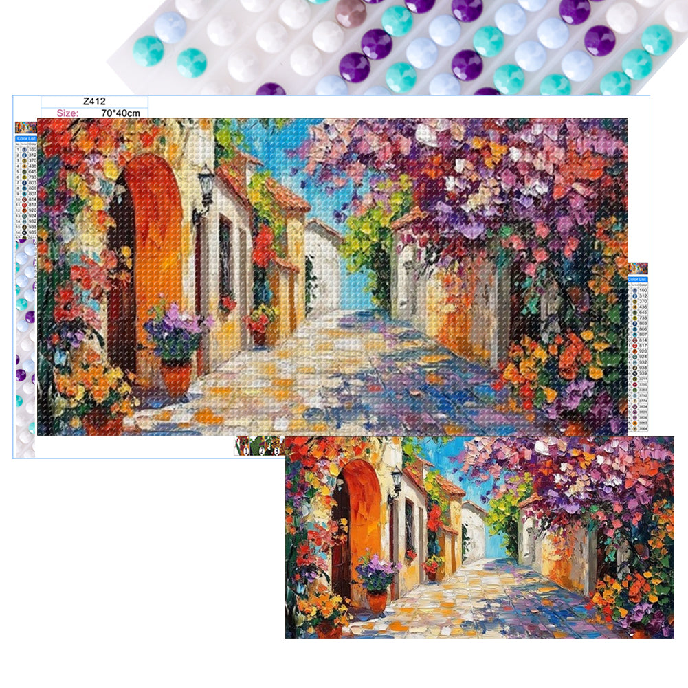 Flowers And Scenery - Full Round Drill Diamond Painting 70*40CM