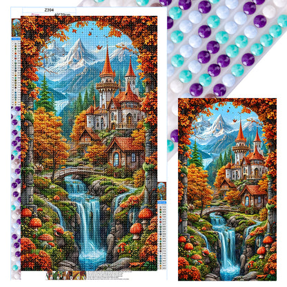 Castle Scenery - Full Round Drill Diamond Painting 40*70CM