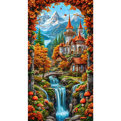 Castle Scenery - Full Round Drill Diamond Painting 40*70CM