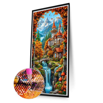 Castle Scenery - Full Round Drill Diamond Painting 40*70CM