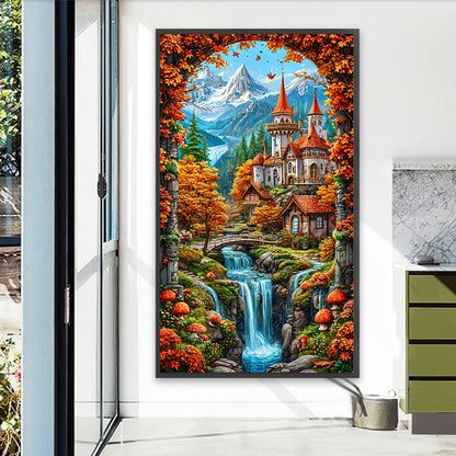 Castle Scenery - Full Round Drill Diamond Painting 40*70CM