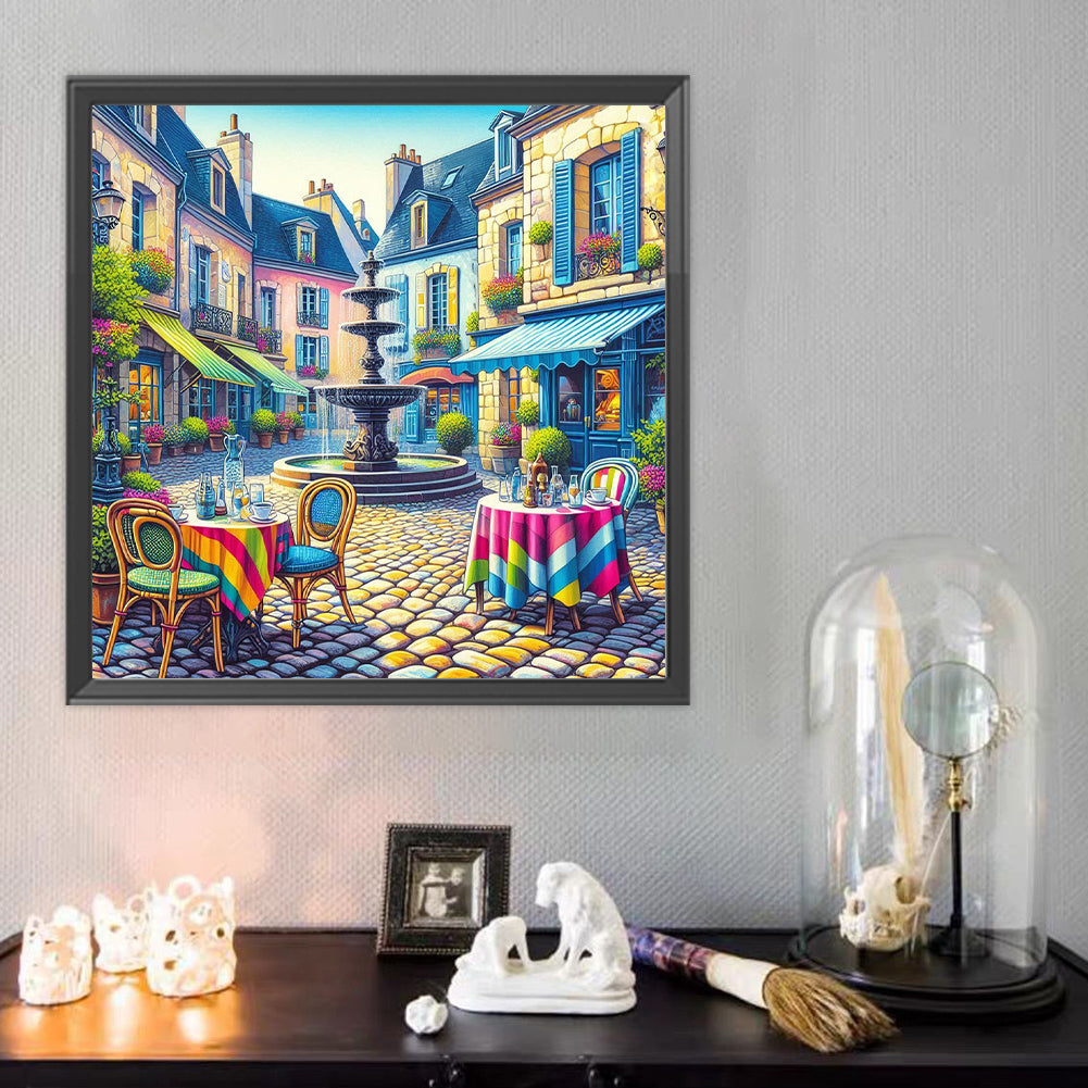 Street Scenery - Full Round Drill Diamond Painting 50*50CM