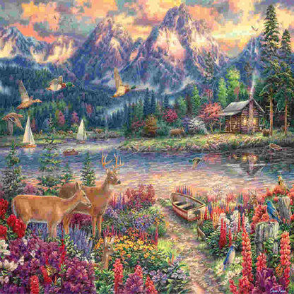 Natural Scenery - Full Round Drill Diamond Painting 50*35CM