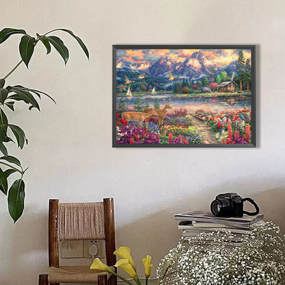 Natural Scenery - Full Round Drill Diamond Painting 50*35CM